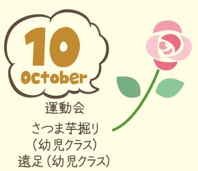 10月 運動会 さつま芋掘り（幼児クラス）